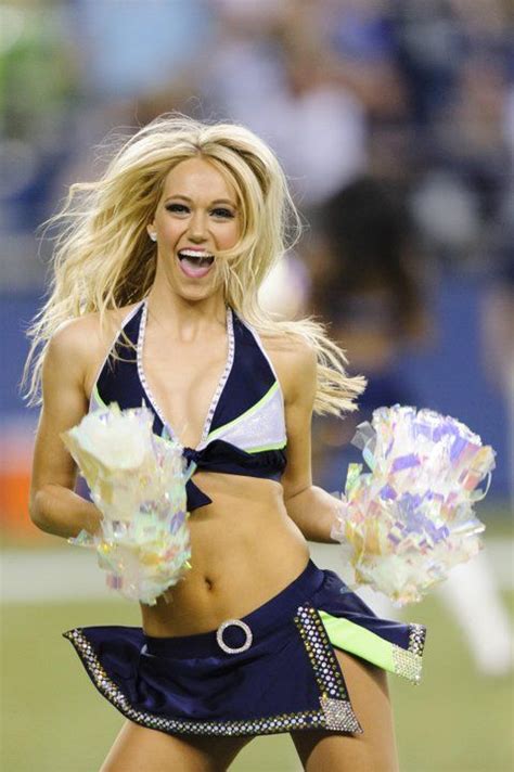 Seattle Seahawks Cheerleader Cori Performs During A Timeout During The