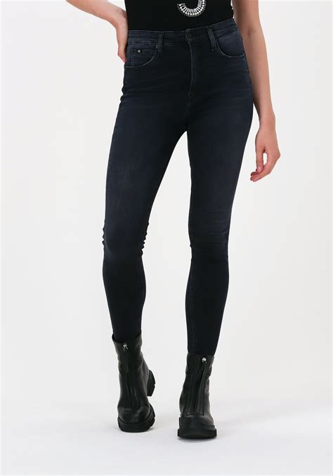 zwarte calvin klein skinny jeans high rise super skinny ankle omoda