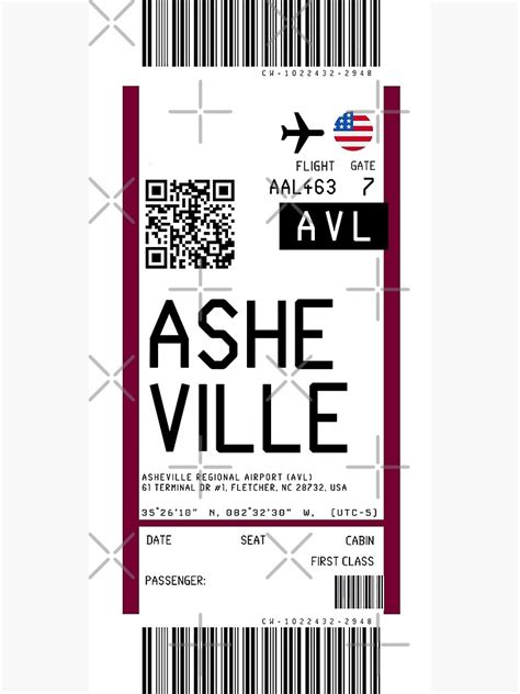 Asheville Regional Airport Avl Boarding Pass Rickrolled Poster For