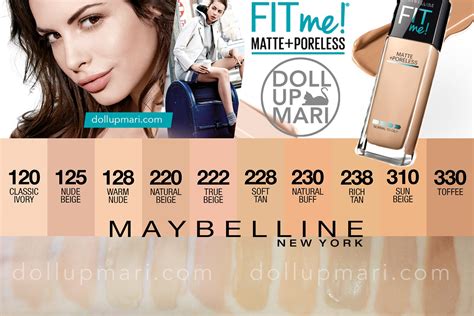 Maybelline Fit Me Matte Poreless Foundation Review And Swatches Doll Up Mari