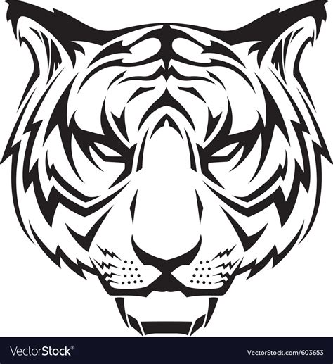 Tattoo Tigers Head Royalty Free Vector Image Vectorstock