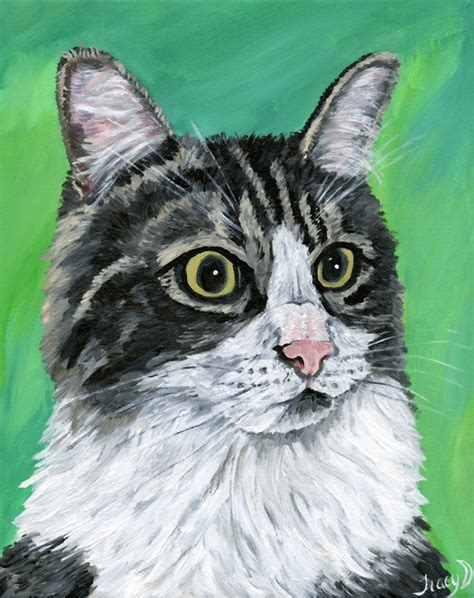 For size & frame ideas, you can ask our artists for advice. Cat portrait painting from photo acrylic on canvas wedding ...