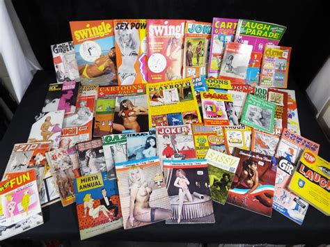 Vintage Pornography In Excess Of Thirty 1960s And Later Pornographic Magazines And Adult Comic
