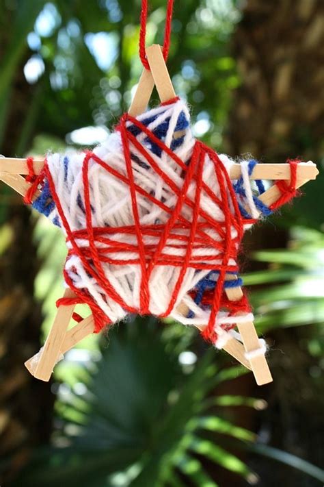 Yarn Wrapped Stars Fourth Of July Craft Fantastic Fun And Learning