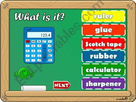 Esl English Powerpoints Classroom Objects Game 33