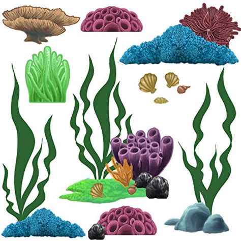 Create A Mural Coral Reef And Seaweed Ocean Wall Decals Undersea Decor