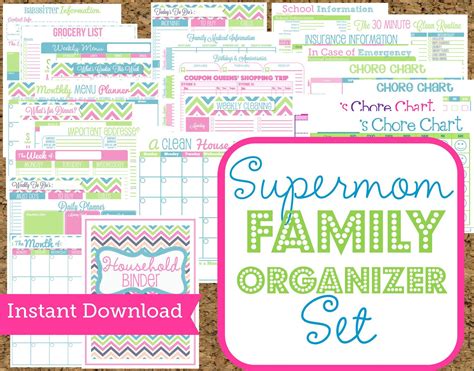 Instant Download Mom Planners Home Organization Printables 30 Sheets