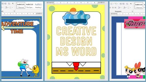 🧽cartoons Creative Design Ideas Using Microsoft Word For Projects