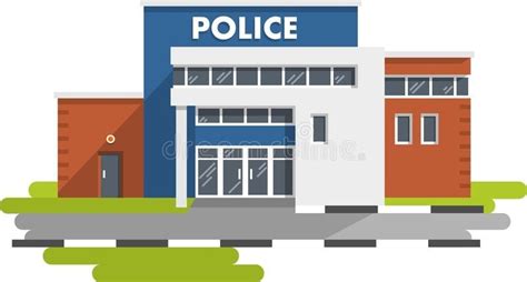 You can download 641*594 of police cartoon now. Police Station Building On White Background Stock Vector ...
