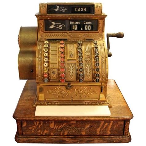 Antique Brass Cash Register By National Cash Register Company 1910 1915 National Cash