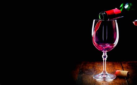 Glass Of Red Wine Wide Desktop Background Working For Health