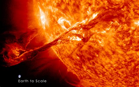 Filemagnificent Cme Erupts On The Sun With Earth To Scale
