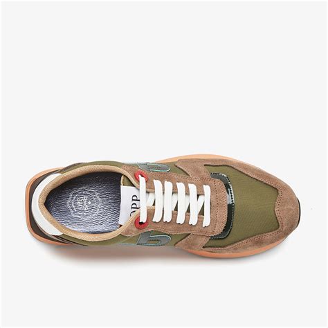 Lace Up Suede Sneakers Green Opp Fashion