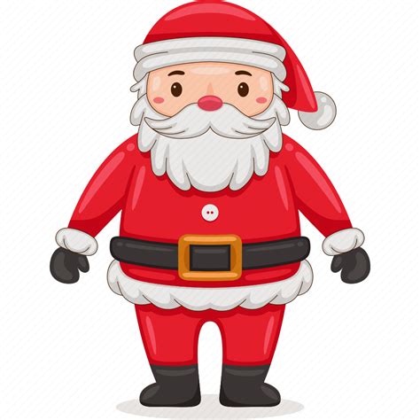 Santa Claus Vector Cartoon Character Merry Happy Icon Download