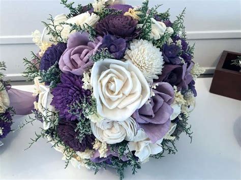 Flowers come in different shades of purple and the colour generally varies from lighter colours in spring and. Purple, eggplant and lavender Wedding Bouquet - sola ...