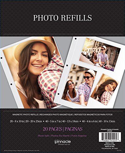 Pinnacle Magnetic Photo Album Refills 10 Pack For Up To 20 8x10 Inch