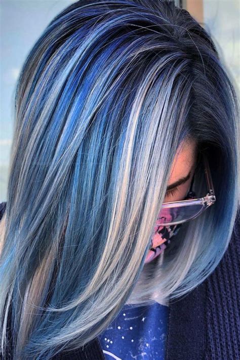 Mesmerizing Blue Highlights For Every Exquisite Taste Blue Hair