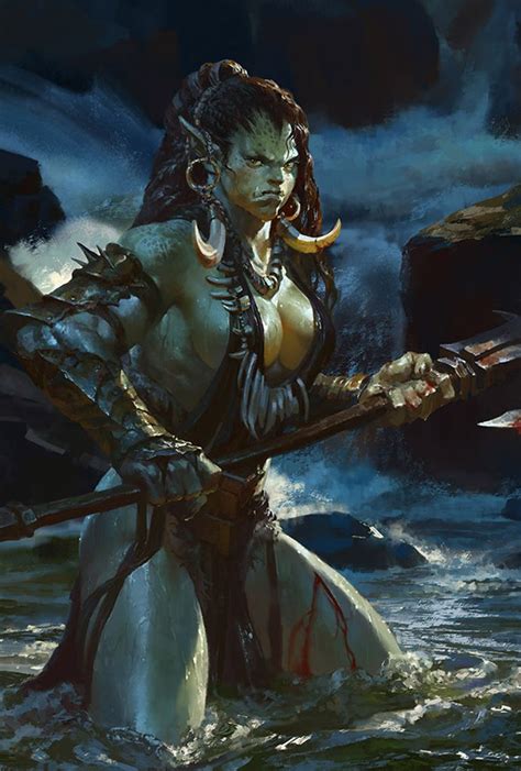 Pathfinder Kingmaker Portraits Album On Imgur Orc Warrior Fantasy