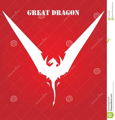 White Dragon Dragon Spreading Its Wing Symbolizing Victory Stock