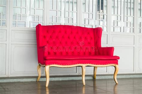 Red Vintage Sofa Stock Image Image Of Classic Sofa 112247695