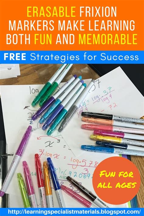 Erasable Frixion Markers Make Learning Both Fun And Memorable With
