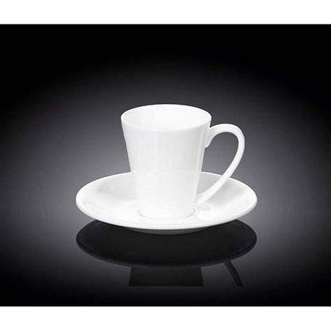 Wilmax Wl 993054 4 Oz White Porcelain Coffee Cup With Saucer Espresso