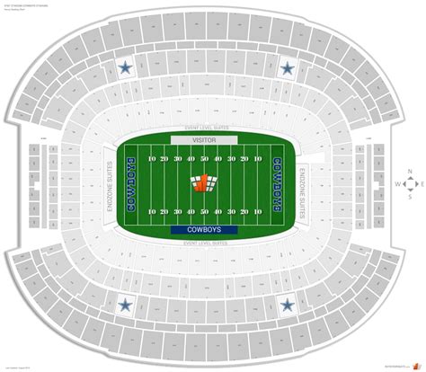 Ideas Dallas Cowboy Stadium Seating Chart With Interactive Seat Map