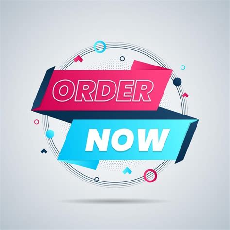 Free Vector Order Now Banner
