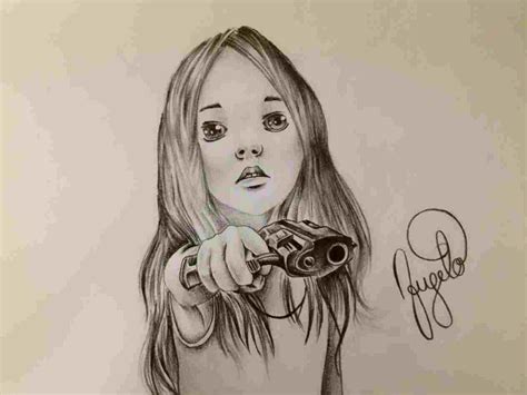 Sad Little Girl Crying Drawing Picture Drawing Skill