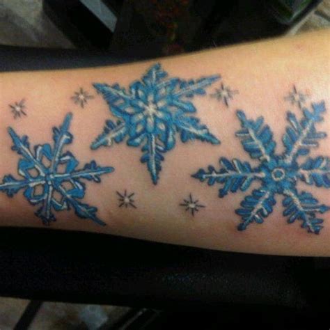 Cool Winter Tattoossnowflakes Blue Winter Tattoo