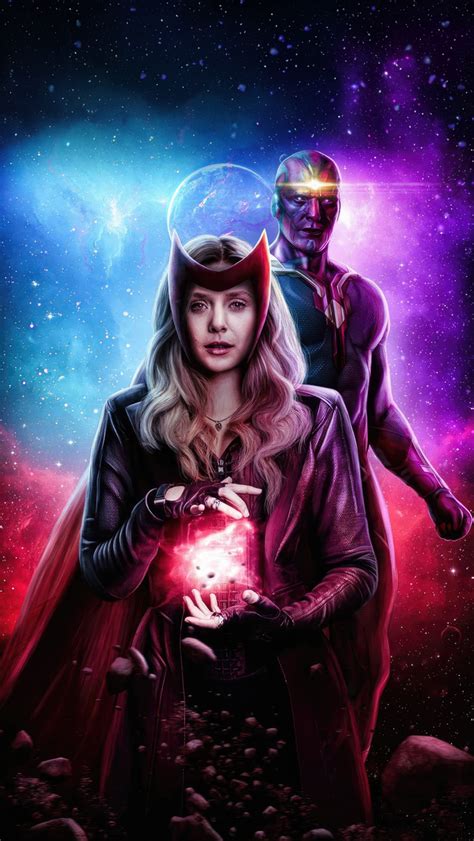 640x1136 Wanda And Vision Artwork Iphone 55c5sse Ipod Touch Hd 4k
