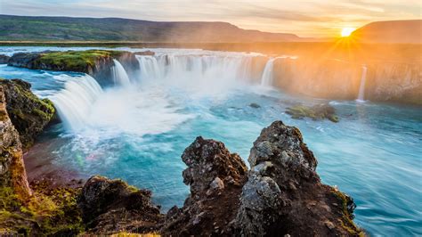 Godafoss Waterfall Iceland Backiee
