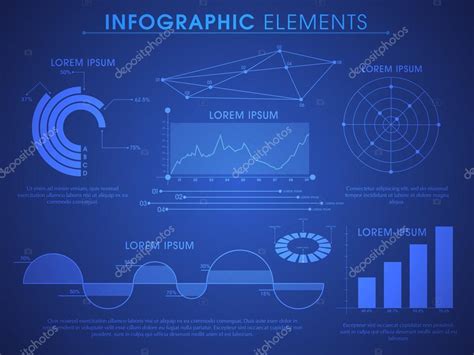 Set Of Statistical Infographic Elements For Business Stock Vector By