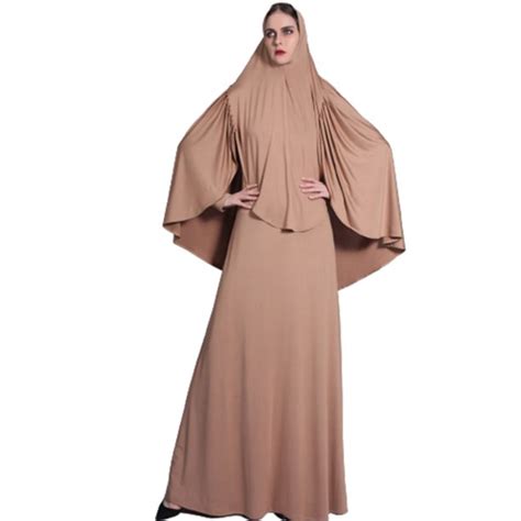genema women eid ramadan 2 pieces prayer dress set muslim pleated hijab