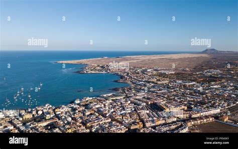 Aerial View Of Corralejo Bay Fuerteventura Canary Islands Stock Photo Alamy