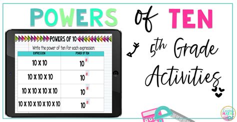 Powers Of 10 Activities For 5th Grade Loving Math