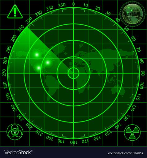 Radar Screen Royalty Free Vector Image Vectorstock