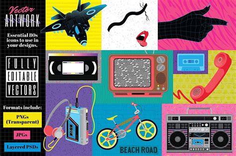 Retro Cool 1980s Poster Templates Poster Template Retro Poster