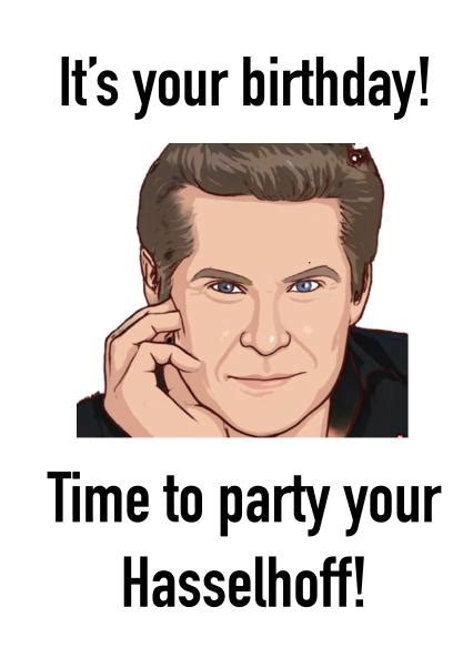 Party Your Hasselhoff Birthday Card Thortful