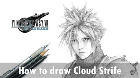 How To Draw Cloud Strife Final Fantasy Vii Remake Youtube
