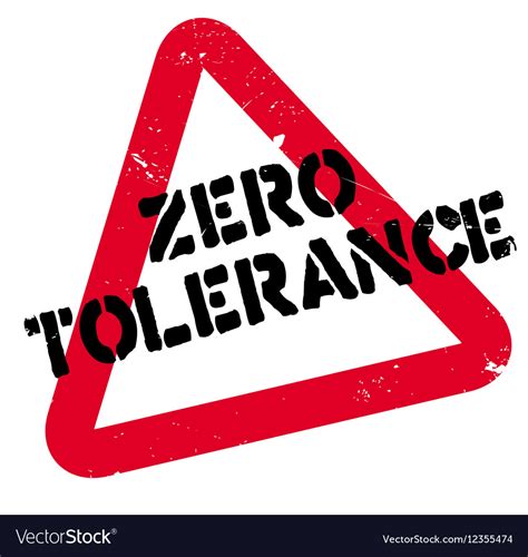 Zero Tolerance Rubber Stamp Royalty Free Vector Image