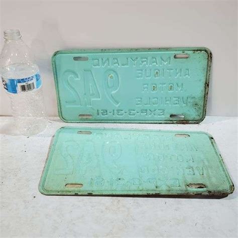 Antique Motor Vehicle Maryland License Plates - Trice Auctions