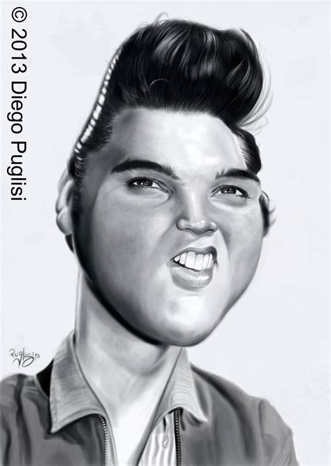 Elvis Presley Funny Caricatures Caricature Funny Faces