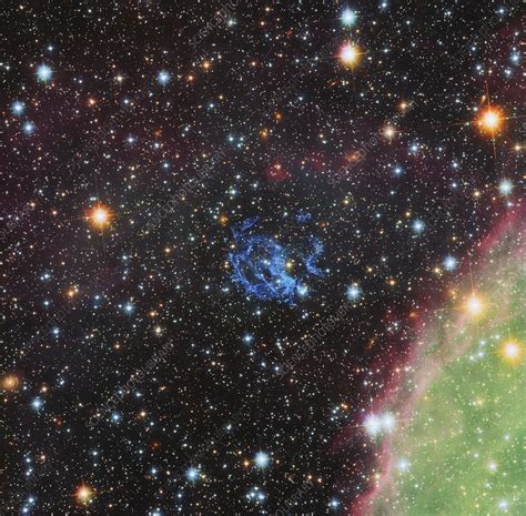 Supernova Remnant In Small Magellanic Cloud Hst Image Stock Image