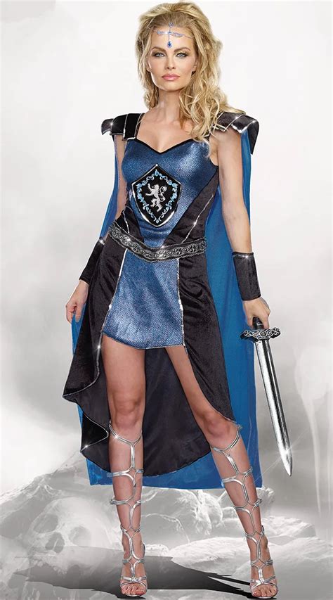 Adult Women Sexy King Slayer Cosplay Costume Medieval Warrior Knight