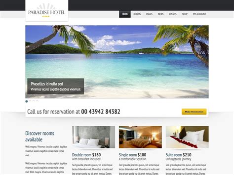 Paradise Hotel Wordpress Theme Wordpress Themes Directory