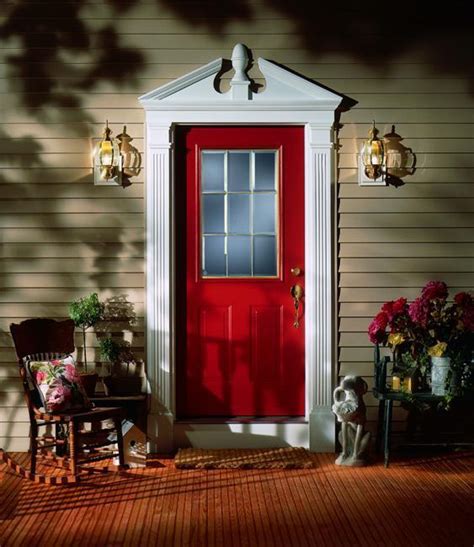 Front Door Decoration With Red Colors 22 House Exterior Design Ideas