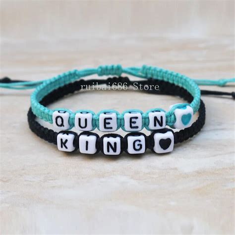 2016 New King Queen Couples Bracelet Set Handmade Loves Bracelet
