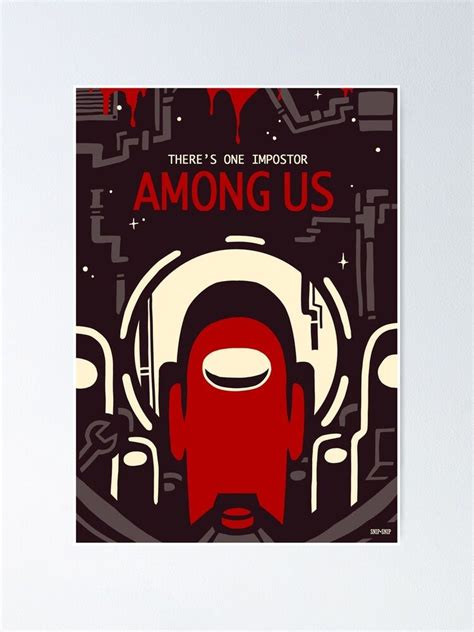 Among Us Poster By Snipsnipart Redbubble Canvas Wall Art Living