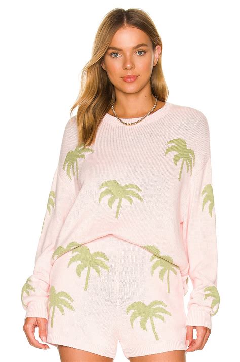 Show Me Your Mumu Jersey Go To En Pink Palm Tree Knit Revolve